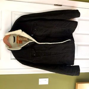 Levi Strauss company dark coffee shepherd wool lined jacket